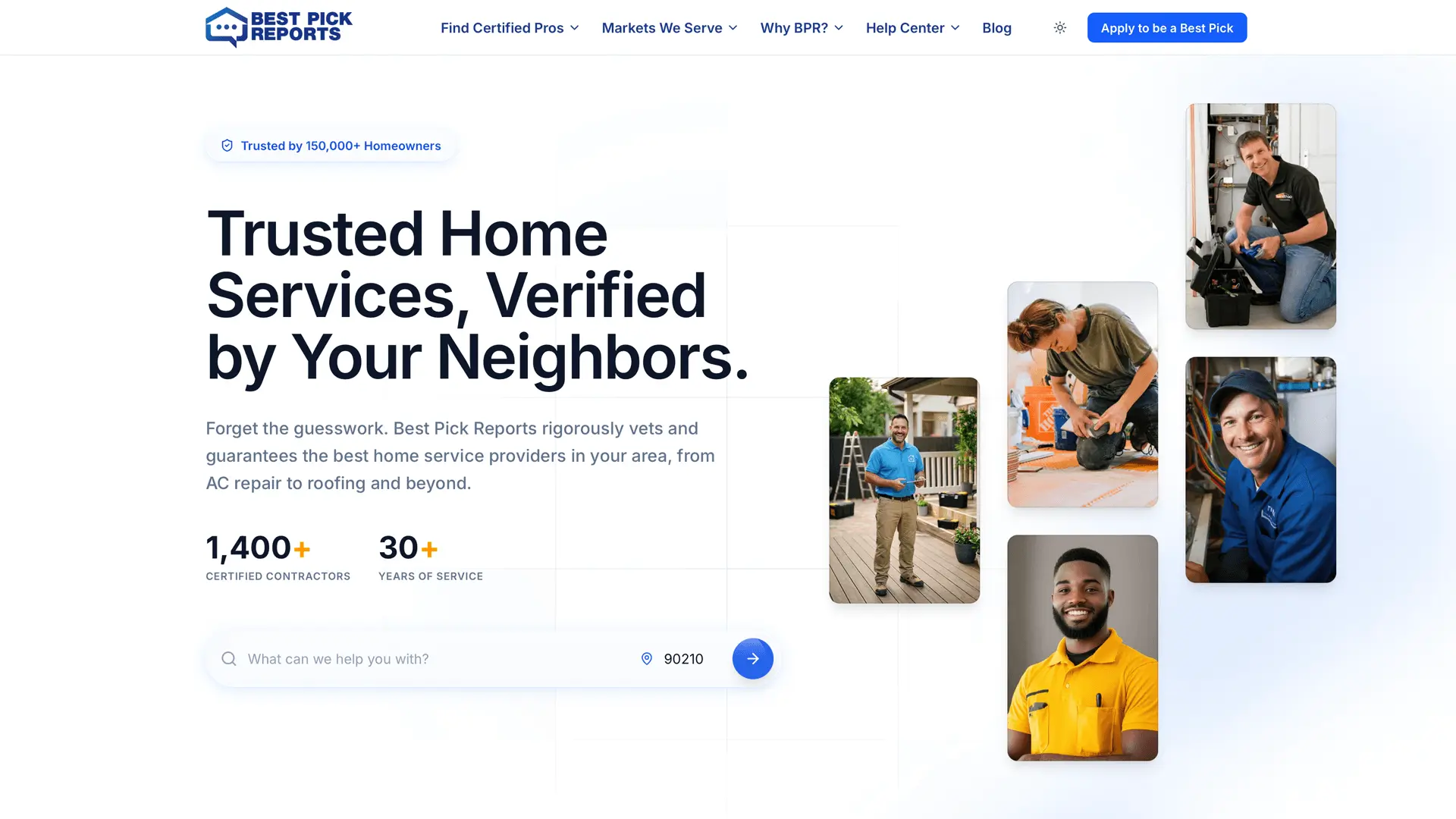 Best Pick Reports contractor directory website